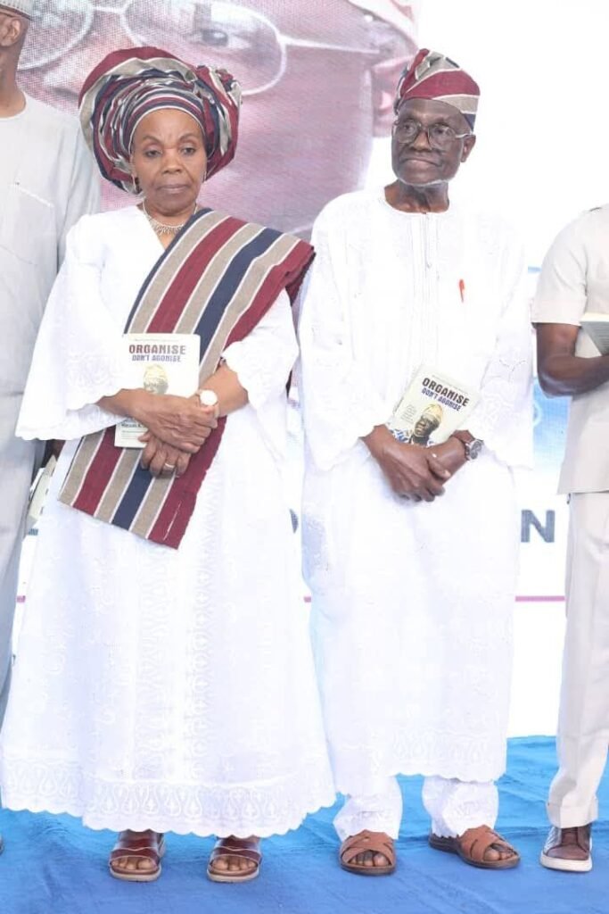 Comrade Hassan Summonu and his wife at the book launch.